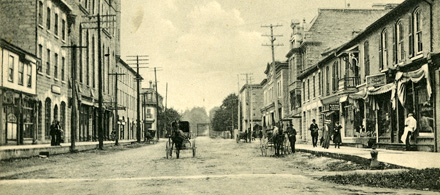 Historic photo of downtown St. Marys.