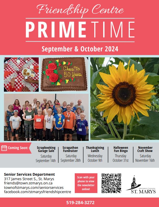 Cover photo of Senior Services newsletter